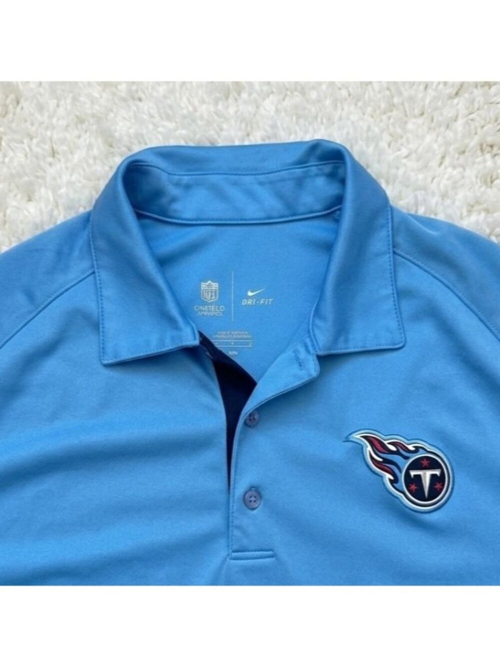 Nike NFL Training Tennessee Titans Dri-FIT Polo (Medium) Blue Mens